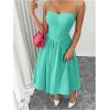 imageSOLY HUX Womens Sleeveless Midi Corset Dress Flared A Line Flowy Party Cami DressesPlain Mint Green