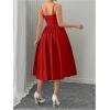 imageSOLY HUX Womens Sleeveless Midi Corset Dress Flared A Line Flowy Party Cami DressesPlain Red