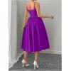 imageSOLY HUX Womens Sleeveless Midi Corset Dress Flared A Line Flowy Party Cami DressesPlain Violet Purple