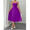 imageSOLY HUX Womens Sleeveless Midi Corset Dress Flared A Line Flowy Party Cami DressesPlain Violet Purple