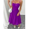 imageSOLY HUX Womens Sleeveless Midi Corset Dress Flared A Line Flowy Party Cami DressesPlain Violet Purple