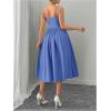 imageSOLY HUX Womens Sleeveless Midi Corset Dress Flared A Line Flowy Party Cami DressesPure Teal Blue