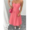 imageSOLY HUX Womens Sleeveless Midi Corset Dress Flared A Line Flowy Party Cami DressesPure Watermelon Pink