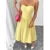 imageSOLY HUX Womens Sleeveless Midi Corset Dress Flared A Line Flowy Party Cami DressesPure Yellow