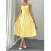 imageSOLY HUX Womens Sleeveless Midi Corset Dress Flared A Line Flowy Party Cami DressesPure Yellow