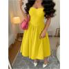 imageSOLY HUX Womens Sleeveless Midi Corset Dress Flared A Line Flowy Party Cami DressesSolid Yellow