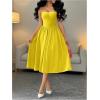 imageSOLY HUX Womens Sleeveless Midi Corset Dress Flared A Line Flowy Party Cami DressesSolid Yellow
