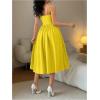 imageSOLY HUX Womens Sleeveless Midi Corset Dress Flared A Line Flowy Party Cami DressesSolid Yellow