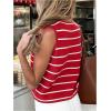 imageSOLY HUX Womens Sleeveless Striped Sweater Vest V Neck Tie Bow Crochet Knit Tank Tops Casual Loose CardiganBurgundy Striped