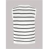 imageSOLY HUX Womens Sleeveless Striped Sweater Vest V Neck Tie Bow Crochet Knit Tank Tops Casual Loose CardiganWhite Striped