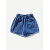 imageSOLY HUX Womens Summer Denim Shorts Drawstring Elastic Waist Straight Leg Jeans with PocketsDark Wash