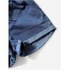 imageSOLY HUX Womens Summer Denim Shorts Drawstring Elastic Waist Straight Leg Jeans with PocketsDark Wash