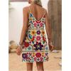 imageSOLY HUX Womens Summer Dress Floral Print V Neck Spaghetti Strap Cami Short Dresses Vacation SundressMulti Floral
