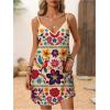 imageSOLY HUX Womens Summer Dress Floral Print V Neck Spaghetti Strap Cami Short Dresses Vacation SundressMulti Floral