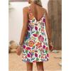 imageSOLY HUX Womens Summer Dress Floral Print V Neck Spaghetti Strap Cami Short Dresses Vacation SundressMulti Floral Print