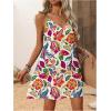 imageSOLY HUX Womens Summer Dress Floral Print V Neck Spaghetti Strap Cami Short Dresses Vacation SundressMulti Floral Print