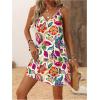 imageSOLY HUX Womens Summer Dress Floral Print V Neck Spaghetti Strap Cami Short Dresses Vacation SundressMulti Floral Print