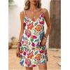 imageSOLY HUX Womens Summer Dress Floral Print V Neck Spaghetti Strap Cami Short Dresses Vacation SundressMulti Floral Print