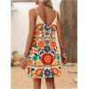imageSOLY HUX Womens Summer Dress Floral Print V Neck Spaghetti Strap Cami Short Dresses Vacation SundressMulticoloured Floral