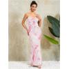 imageSOLY HUX Womens Summer Floral Tube Dress Twist Front Strapless Vacation Beach Dresses Maxi DressLight Pink