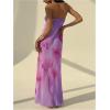 imageSOLY HUX Womens Summer Floral Tube Dress Twist Front Strapless Vacation Beach Dresses Maxi DressMulti Purple