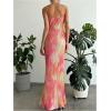 imageSOLY HUX Womens Summer Floral Tube Dress Twist Front Strapless Vacation Beach Dresses Maxi DressRed Multi