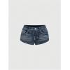 imageSOLY HUX Womens Y2k Sparkly Jeans Skinny Mini Denim Shorts Music Festival Rave OutfitsBlue Graphic