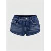 imageSOLY HUX Womens Y2k Sparkly Jeans Skinny Mini Denim Shorts Music Festival Rave OutfitsDark Wash