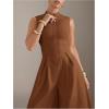 imageSOLY HUX Womens Zipper Front Wide Leg Jumpsuit Summer Mock Neck Sleeveless Elegant RomperPure Rust Brown