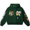 imageSOLY HUX Mens Graphic Oversized Hoodies Y2k Zip Up Long Sleeve Hooded Sweatshirt Jacket StreetwearArmy Green
