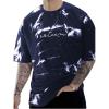 imageSOLY HUX Mens Graphic Tie Dye T Shirt Letter Print Crew Neck Short Sleeve Casual Summer Tee TopsDark Blue Letter