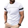 imageSOLY HUX Mens Summer Crew Neck Short Sleeve Tee Shirts Letter Graphic TShirt Tops White Letter Medium
