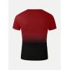imageSOLY HUX Mens Gradient T Shirt Short Sleeve Round Neck Tee Summer TopsRed Gradient
