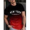 imageSOLY HUX Mens Graphic Tee Letter Print Gradient Crew Neck Short Sleeve Casual Streetwear T Shirt TopsBlack Letter
