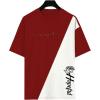 imageSOLY HUX Mens Graphic Tees Color Letter Print Crewneck Short Sleeve T Shirts Summer Casual Tee TopsBurgundy and White