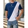 imageSOLY HUX Mens Graphic Tees Color Letter Print Crewneck Short Sleeve T Shirts Summer Casual Tee TopsDark Blue and White