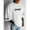 imageSOLY HUX Mens Graphic Tees Letter Car Print Short Sleeve T Shirt Streetwear Summer TopsWhite Car