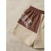 imageSOLY HUX Womens Color Block Letter Graphic Shorts Drawstring Elastic Waist Summer Sweat ShortsMulticoloured Letter