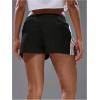 imageSOLY HUX Womens Summer Side Striped Mini Shorts Elastic Waist Lounge Workout Loose Short PantsBlack Striped