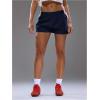 imageSOLY HUX Womens Summer Side Striped Mini Shorts Elastic Waist Lounge Workout Loose Short PantsDark Blue
