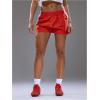 imageSOLY HUX Womens Summer Side Striped Mini Shorts Elastic Waist Lounge Workout Loose Short PantsRed Striped