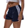 imageSOLY HUX Womens Summer Side Striped Mini Shorts Elastic Waist Lounge Workout Loose Short PantsDark Blue