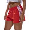 imageSOLY HUX Womens Summer Side Striped Mini Shorts Elastic Waist Lounge Workout Loose Short PantsRed Striped
