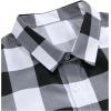 imageSOLY HUX Mens Basic Short Sleeve Plaid Shirts Button Down Collared Shirt Casual Work Business TopsBlack and White