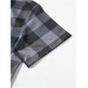 imageSOLY HUX Mens Basic Short Sleeve Plaid Shirts Button Down Collared Shirt Casual Work Business TopsGrey and Black