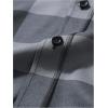 imageSOLY HUX Mens Basic Short Sleeve Plaid Shirts Button Down Collared Shirt Casual Work Business TopsGrey and Black