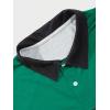 imageSOLY HUX Mens Golf Shirts Short Sleeve Striped Collared T Shirt Casual Work ShirtsBlack and Green