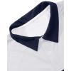 imageSOLY HUX Mens Golf Shirts Short Sleeve Striped Collared T Shirt Casual Work ShirtsBlue and White
