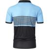 imageSOLY HUX Mens Golf Shirts Short Sleeve Striped Collared T Shirt Casual Work ShirtsLight Blue