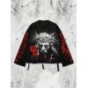 imageSOLY HUX Mens Goth Graphic Tees Grunge Jesus Long Sleeve Shirts Crew Neck Hip Hop Tops StreetwearBlack Red Graphic